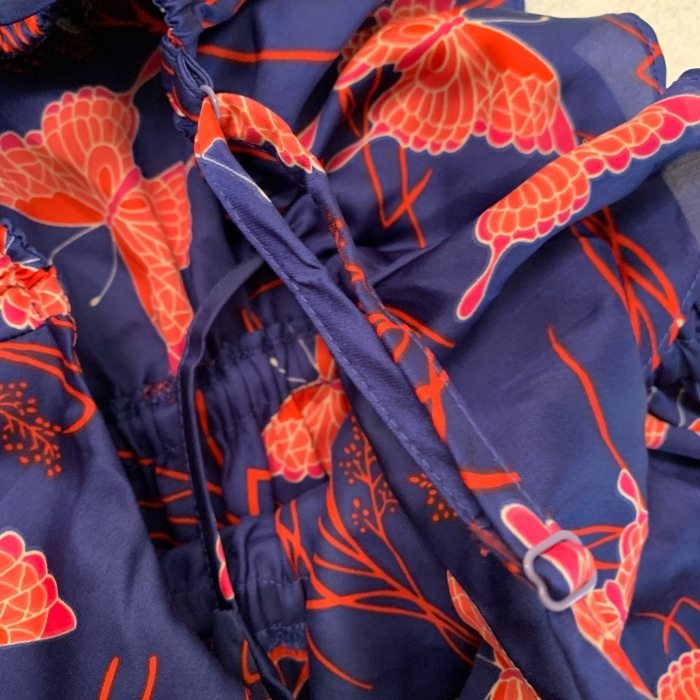 Express Ruffle Spaghetti strap With Butterfly Print Size XS - Picture 13 of 17